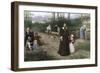 Hester Prynne and Her Daughter Pearl, from Hawthorne's "The Scarlet Letter"-null-Framed Giclee Print