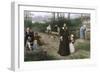 Hester Prynne and Her Daughter Pearl, from Hawthorne's "The Scarlet Letter"-null-Framed Giclee Print