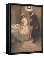 Hester Seated Herself on the Bed-Hugh Thomson-Framed Stretched Canvas