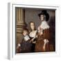 Hester Tradescant and Her Stepchildren, John and Frances, C. 1644-null-Framed Giclee Print