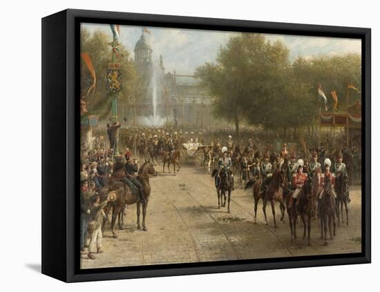 Het Frederiksplein Te Amsterdam Tijdens De Intocht Van Koningin Wilhelmina, 5 September-Otto Eerelman-Framed Stretched Canvas