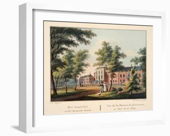 Het Lustslot in Het Haagsche Bosch. Vue De La Maison De Plaisance, Au Bois De La Haije, 1825-Cornelis de Kruyff-Framed Giclee Print