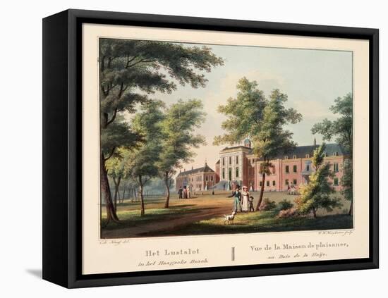 Het Lustslot in Het Haagsche Bosch. Vue De La Maison De Plaisance, Au Bois De La Haije, 1825-Cornelis de Kruyff-Framed Stretched Canvas