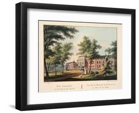 Het Lustslot in Het Haagsche Bosch. Vue De La Maison De Plaisance, Au Bois De La Haije, 1825-Cornelis de Kruyff-Framed Premium Giclee Print