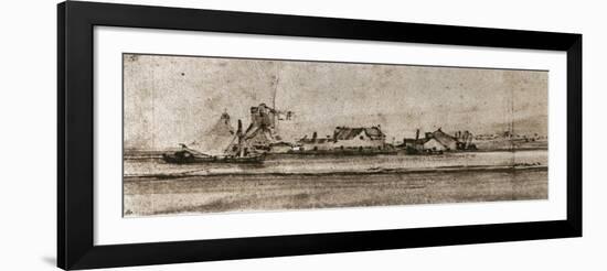 Het Molentje (The Small Mill), Seen from Amsteldijk-Rembrandt van Rijn-Framed Giclee Print