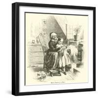 Hetty Learning to Knit-null-Framed Giclee Print