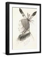 Heu-Topa, Four Horns or Jagoo, the Storyteller, Chief of the Hunkpapa Sioux, 1881-Rudolf Cronau-Framed Giclee Print