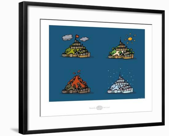 Heula. 4 Monts Saint-Michel-Sylvain Bichicchi-Framed Art Print