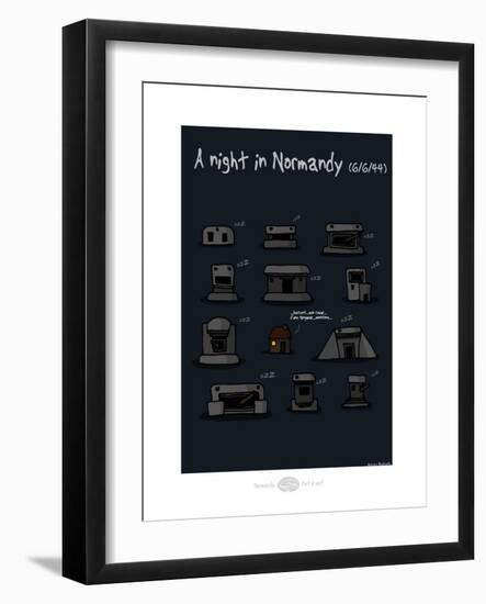Heula. A night in Normandy-Sylvain Bichicchi-Framed Art Print