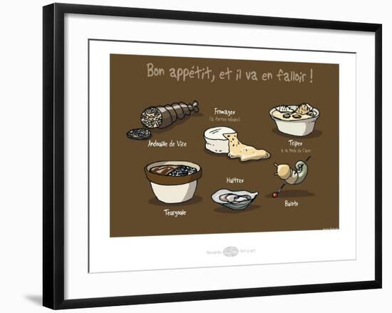 Heula. Bon appétit !-Sylvain Bichicchi-Framed Art Print