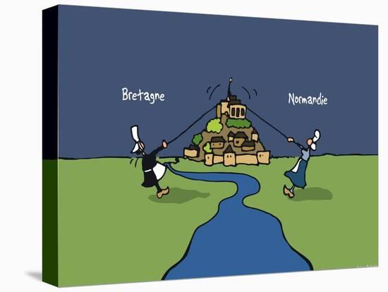 Heula. Bretagne versus Normandie-Sylvain Bichicchi-Stretched Canvas
