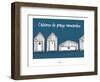 Heula. Cabines de plages normandes-Sylvain Bichicchi-Framed Art Print