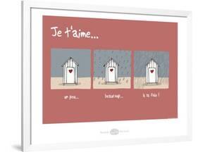 Heula. Cabines je t'aime-Sylvain Bichicchi-Framed Art Print