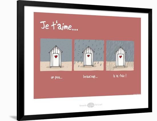 Heula. Cabines je t'aime-Sylvain Bichicchi-Framed Art Print