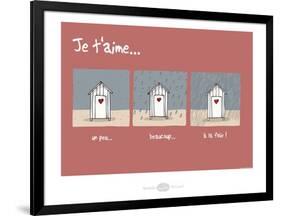 Heula. Cabines je t'aime-Sylvain Bichicchi-Framed Art Print