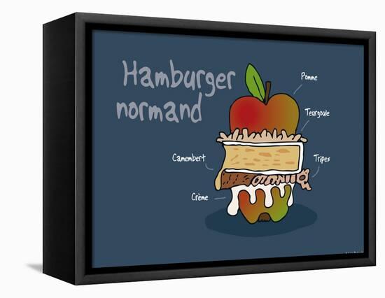 Heula. Hamburger normand-Sylvain Bichicchi-Framed Stretched Canvas