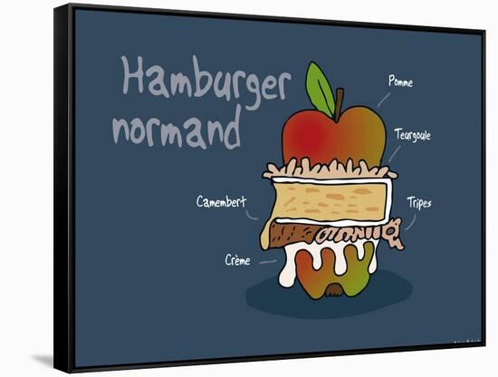 Heula. Hamburger normand-Sylvain Bichicchi-Framed Stretched Canvas