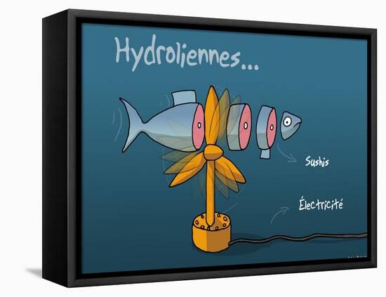 Heula. Hydroliennes normandes-Sylvain Bichicchi-Framed Stretched Canvas