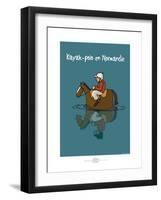 Heula. Kayak-polo normand-Sylvain Bichicchi-Framed Art Print