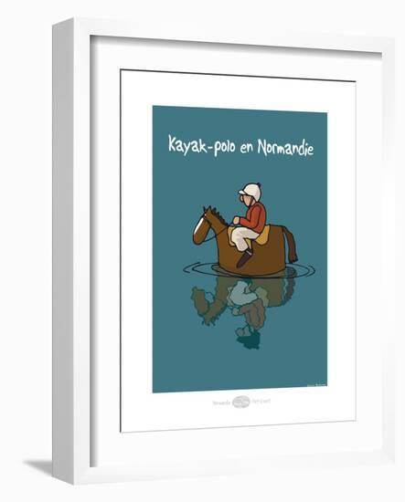 Heula. Kayak-polo normand-Sylvain Bichicchi-Framed Art Print