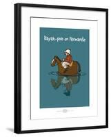 Heula. Kayak-polo normand-Sylvain Bichicchi-Framed Art Print