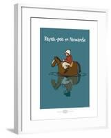 Heula. Kayak-polo normand-Sylvain Bichicchi-Framed Art Print