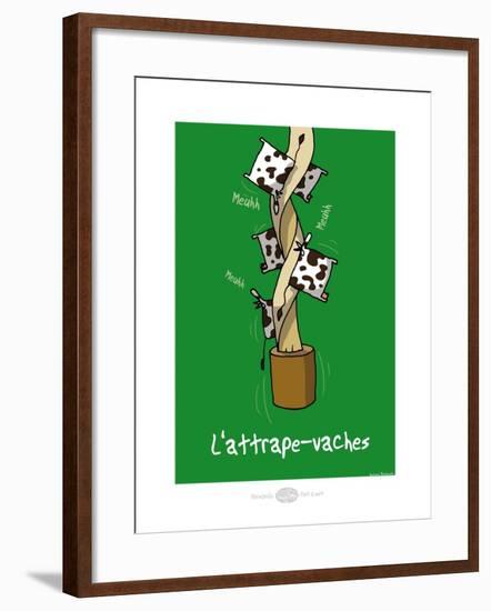 Heula. L'attrape vache-Sylvain Bichicchi-Framed Art Print