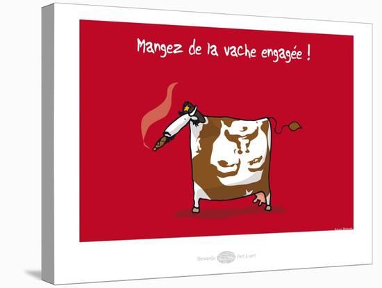 Heula. La vache engagée-Sylvain Bichicchi-Stretched Canvas