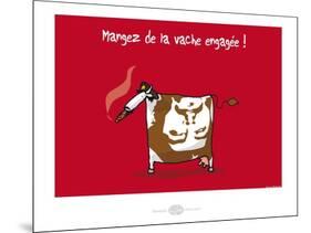 Heula. La vache engagée-Sylvain Bichicchi-Mounted Art Print