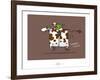 Heula.La vache qui galope-Sylvain Bichicchi-Framed Art Print