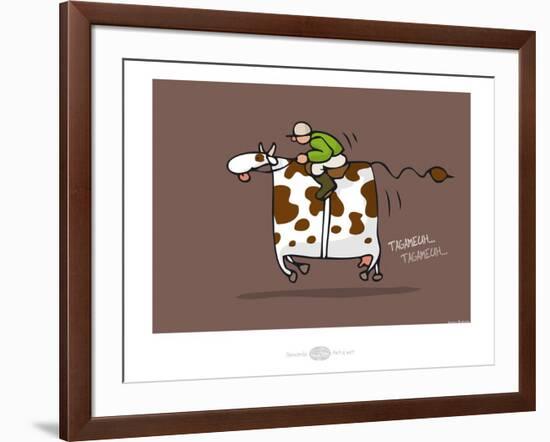 Heula.La vache qui galope-Sylvain Bichicchi-Framed Art Print