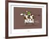 Heula.La vache qui galope-Sylvain Bichicchi-Framed Art Print