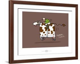 Heula.La vache qui galope-Sylvain Bichicchi-Framed Art Print