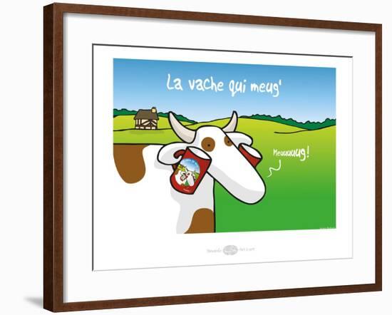 Heula. La vache qui meug-Sylvain Bichicchi-Framed Art Print