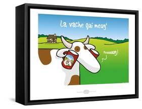 Heula. La vache qui meug-Sylvain Bichicchi-Framed Stretched Canvas