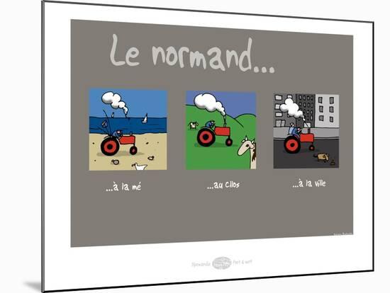 Heula. Le Normand sur son tracteur-Sylvain Bichicchi-Mounted Art Print