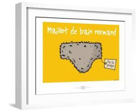 Heula. Maillot de bain normand-Sylvain Bichicchi-Framed Art Print