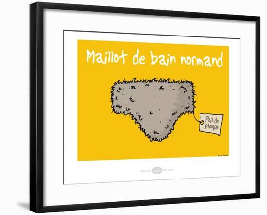 Heula. Maillot de bain normand-Sylvain Bichicchi-Framed Art Print