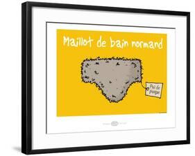 Heula. Maillot de bain normand-Sylvain Bichicchi-Framed Art Print