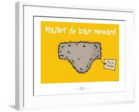 Heula. Maillot de bain normand-Sylvain Bichicchi-Framed Art Print