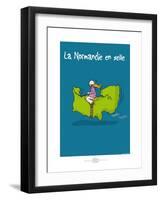 Heula. Normandie en selle-Sylvain Bichicchi-Framed Art Print