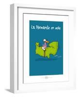 Heula. Normandie en selle-Sylvain Bichicchi-Framed Art Print