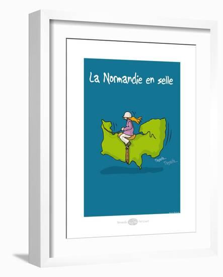 Heula. Normandie en selle-Sylvain Bichicchi-Framed Art Print