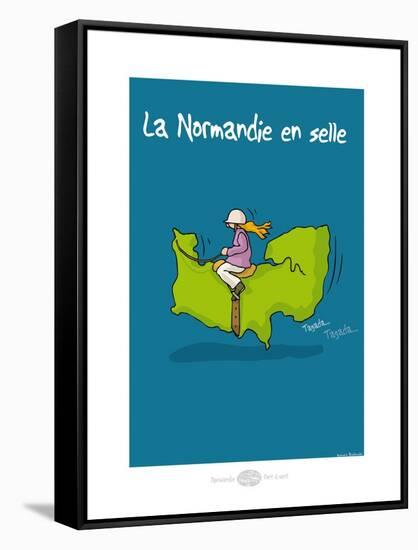 Heula. Normandie en selle-Sylvain Bichicchi-Framed Stretched Canvas