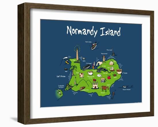 Heula. Normandy island-Sylvain Bichicchi-Framed Art Print