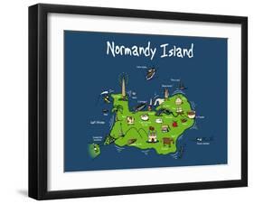 Heula. Normandy island-Sylvain Bichicchi-Framed Art Print