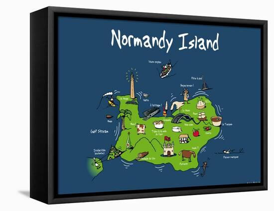 Heula. Normandy island-Sylvain Bichicchi-Framed Stretched Canvas
