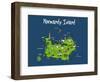 Heula. Normandy island-Sylvain Bichicchi-Framed Art Print