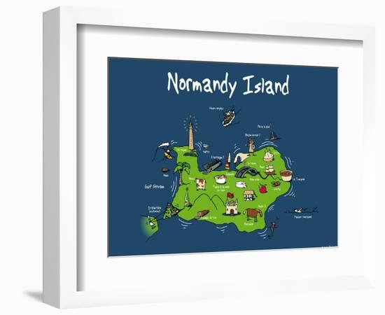 Heula. Normandy island-Sylvain Bichicchi-Framed Art Print