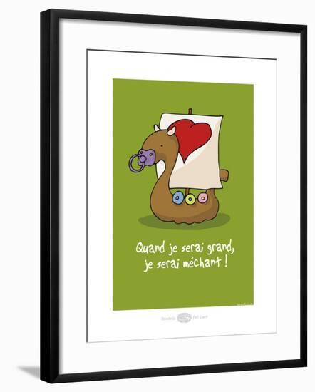 Heula. Quand je serai grand, je serai méchant-Sylvain Bichicchi-Framed Art Print